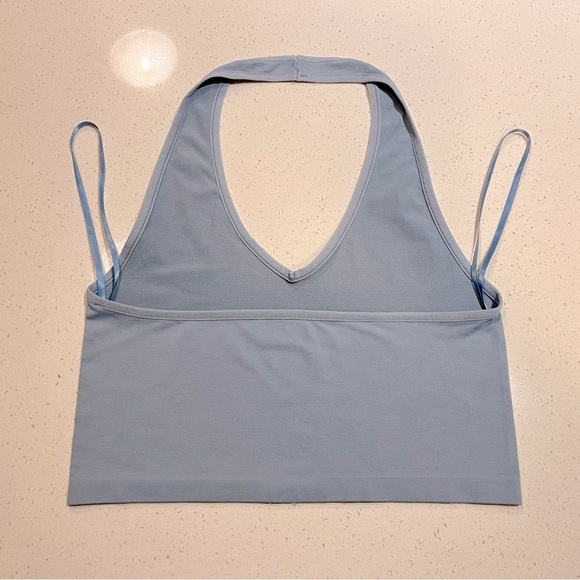 PacSun | Contour Clover Seamless Halter Top in Light Blue Size Small - Picture 6 of 7